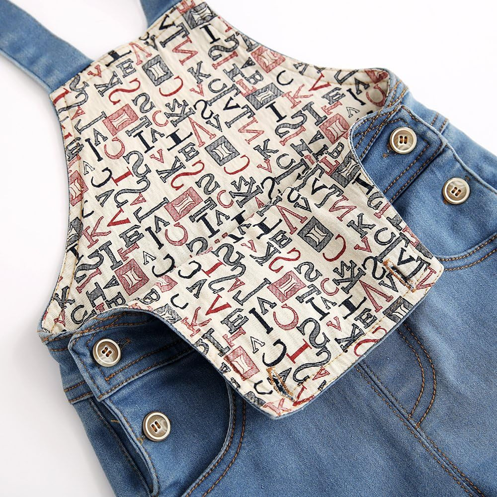 Stylish Baby & Little Boys/Girls Blue & Black Denim Overalls - Perfect Jean Workwear for Your Little Ones!