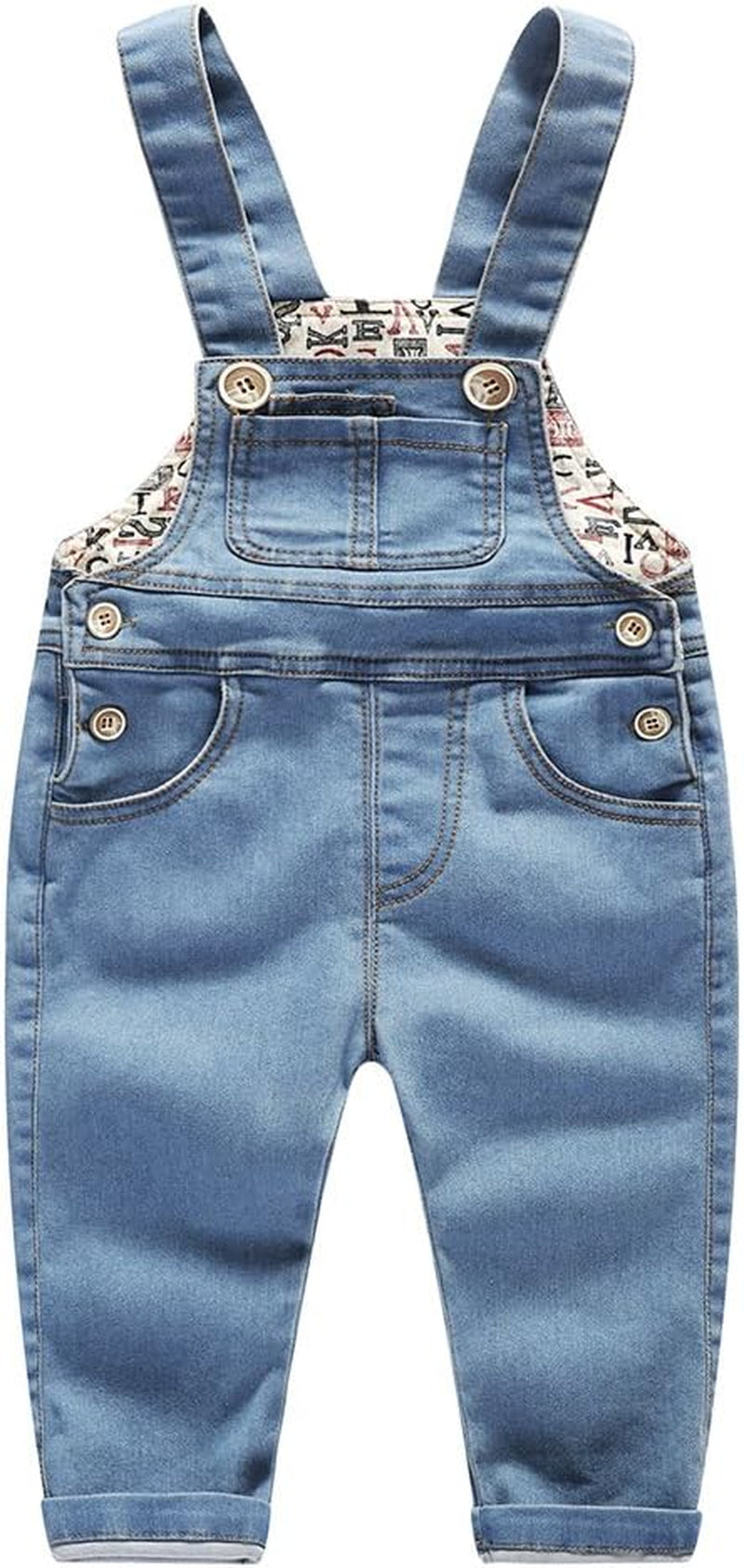 Stylish Baby & Little Boys/Girls Blue & Black Denim Overalls - Perfect Jean Workwear for Your Little Ones!