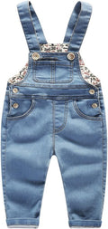 Stylish Baby & Little Boys/Girls Blue & Black Denim Overalls - Perfect Jean Workwear for Your Little Ones!