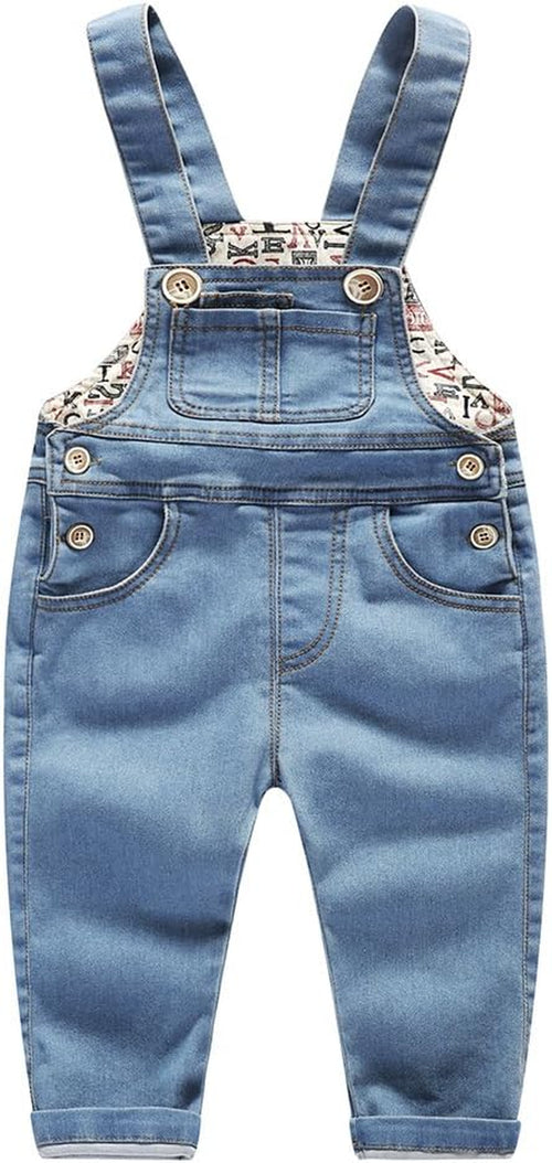 Stylish Baby & Little Boys/Girls Blue & Black Denim Overalls - Perfect Jean Workwear for Your Little Ones!