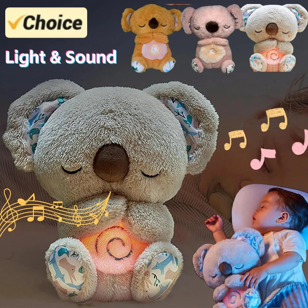 Cuddle Up with Our Kawaii Koala Soothing Musical Plush Toy - Your Baby's Ideal Sleeping Companion with Gentle Sounds and Breathing Motion!
