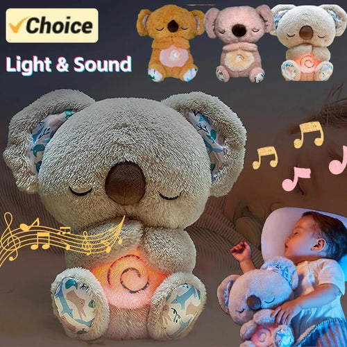 Cuddle Up with Our Kawaii Koala Soothing Musical Plush Toy - Your Baby's Ideal Sleeping Companion with Gentle Sounds and Breathing Motion!