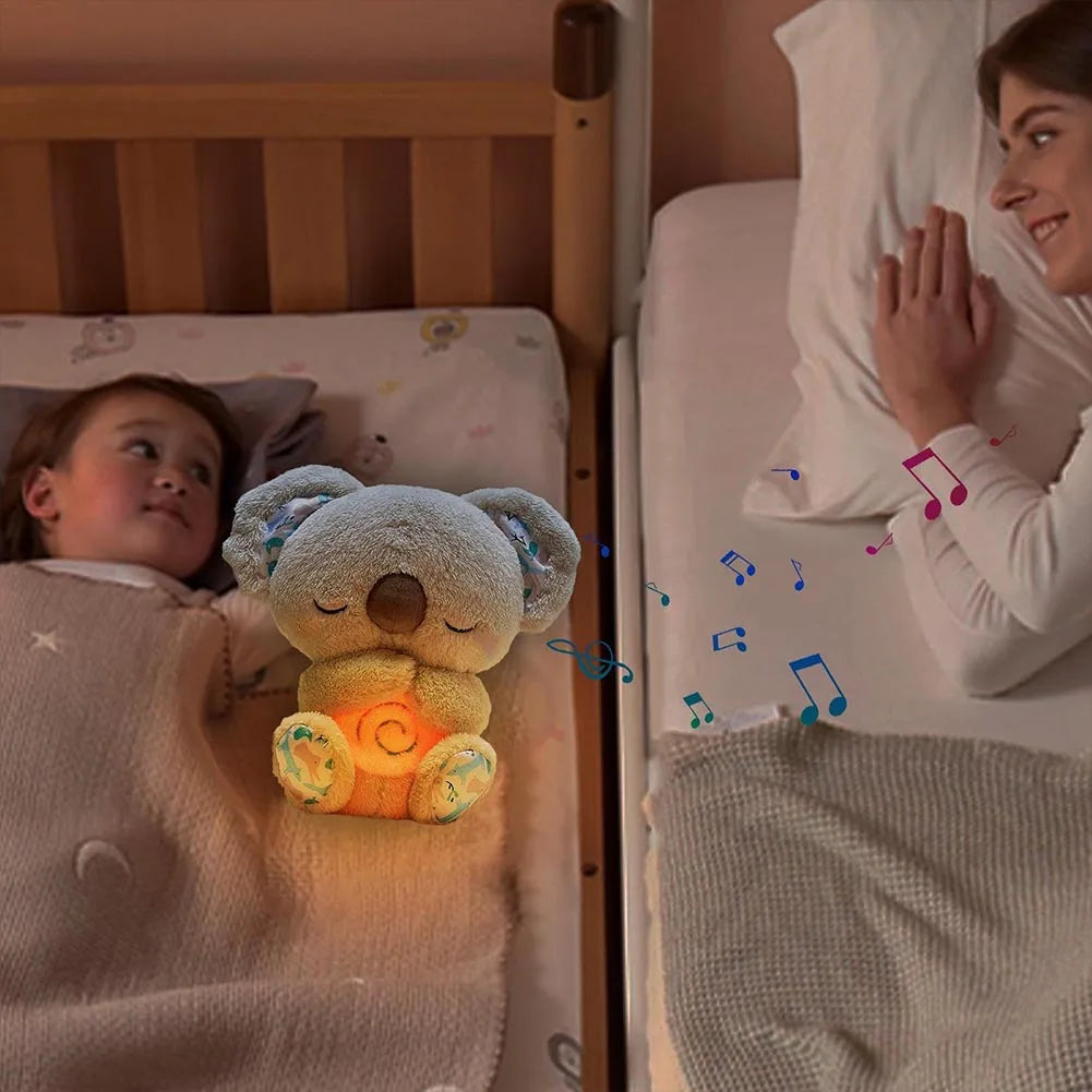 Cuddle Up with Our Kawaii Koala Soothing Musical Plush Toy - Your Baby's Ideal Sleeping Companion with Gentle Sounds and Breathing Motion!