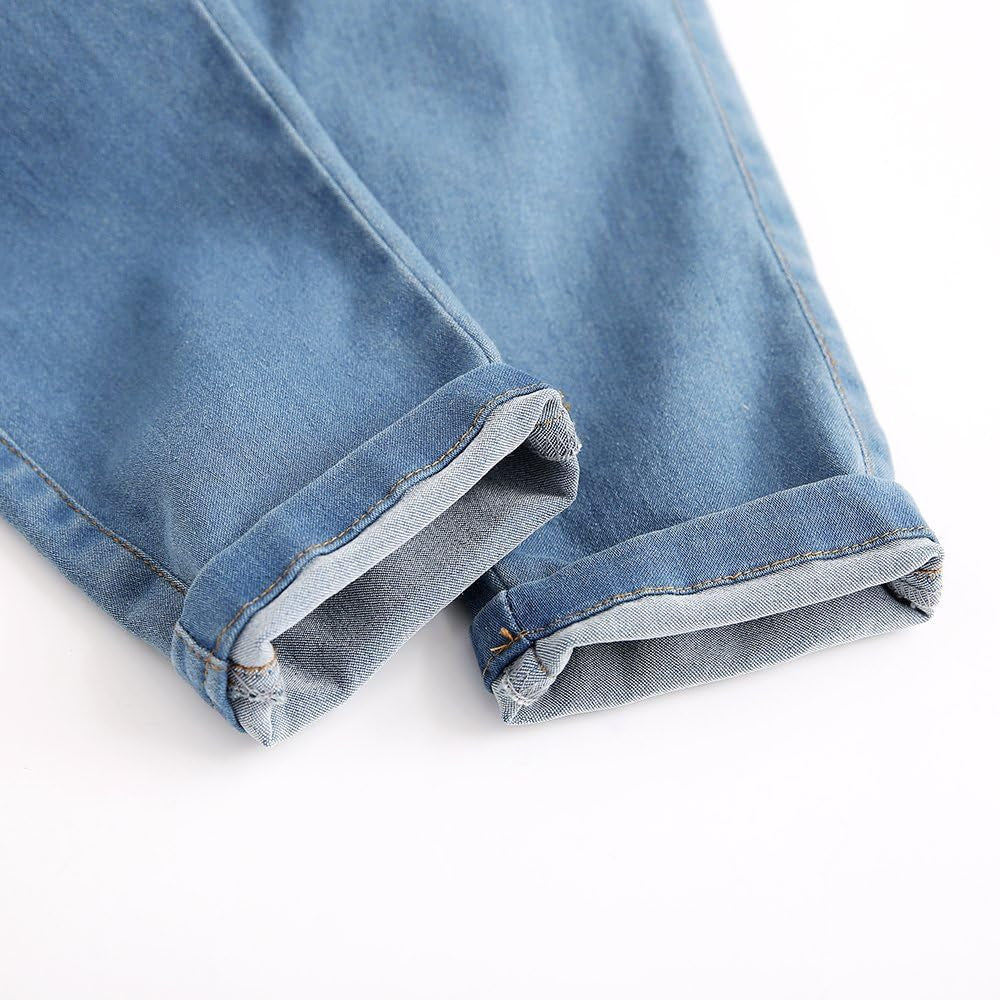 Stylish Baby & Little Boys/Girls Blue & Black Denim Overalls - Perfect Jean Workwear for Your Little Ones!