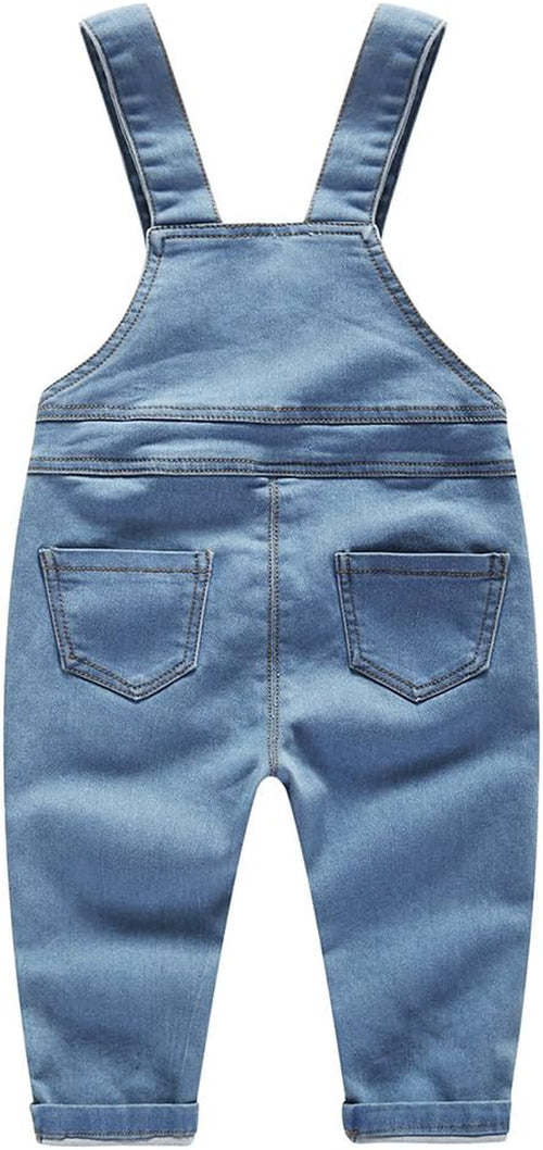 Stylish Baby & Little Boys/Girls Blue & Black Denim Overalls - Perfect Jean Workwear for Your Little Ones!